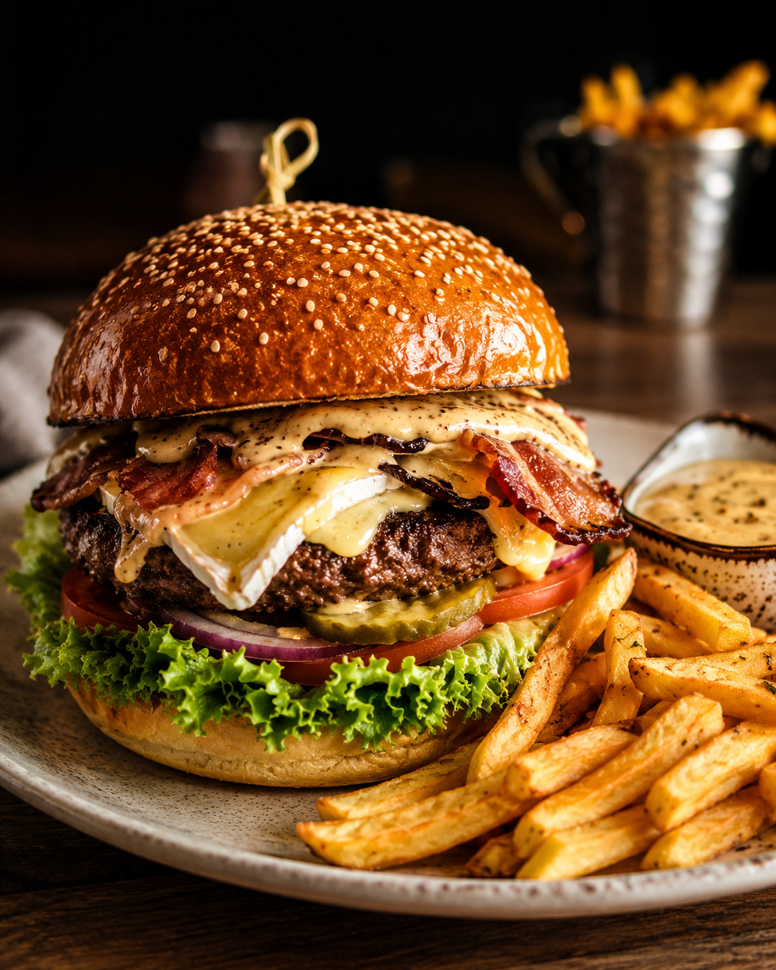 Burger Black Angus con patatas